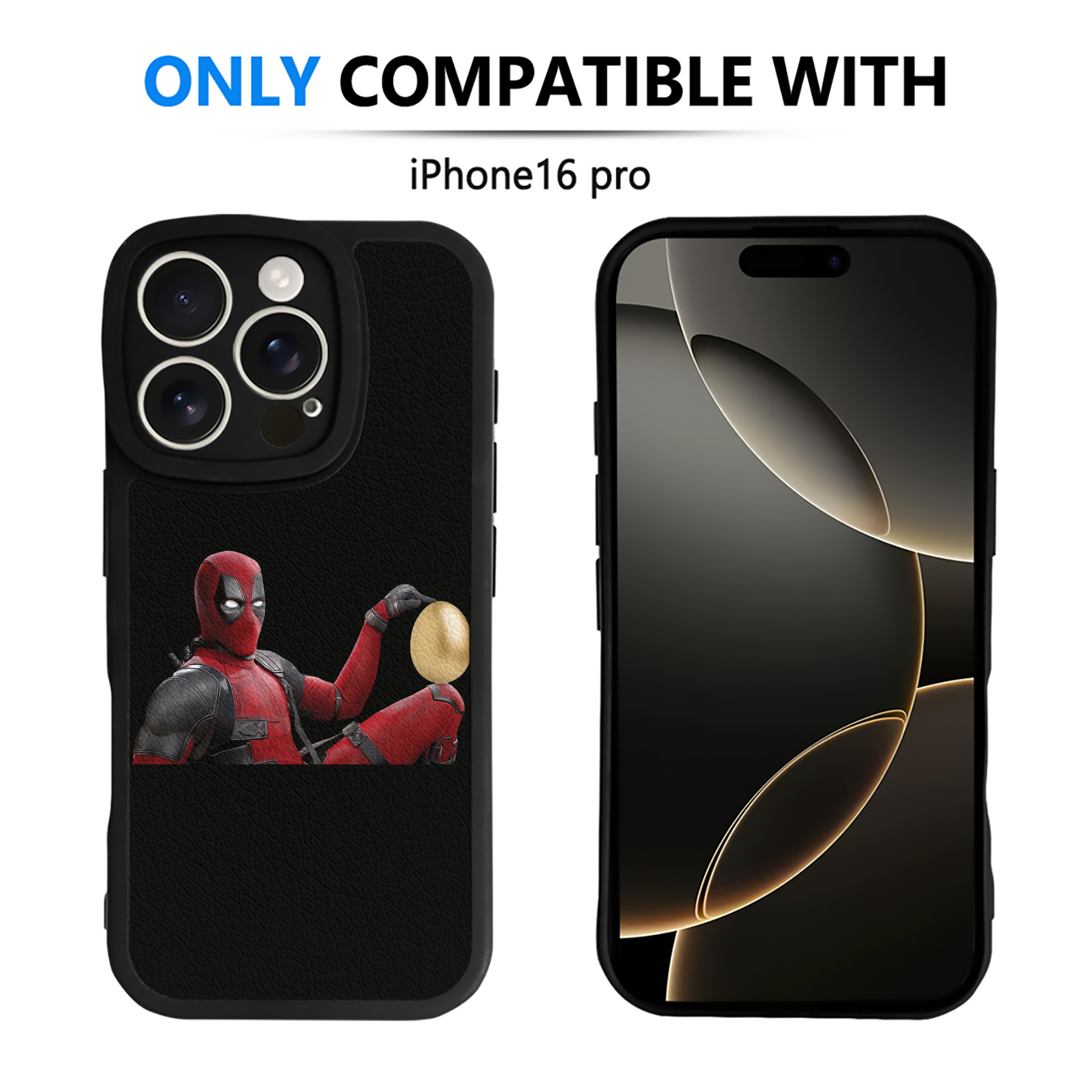 （画像用） Deadpool デッドプール 【iPhone 16シリーズ対応】シリコンスマホケース（レザー調） 材質：シリコン